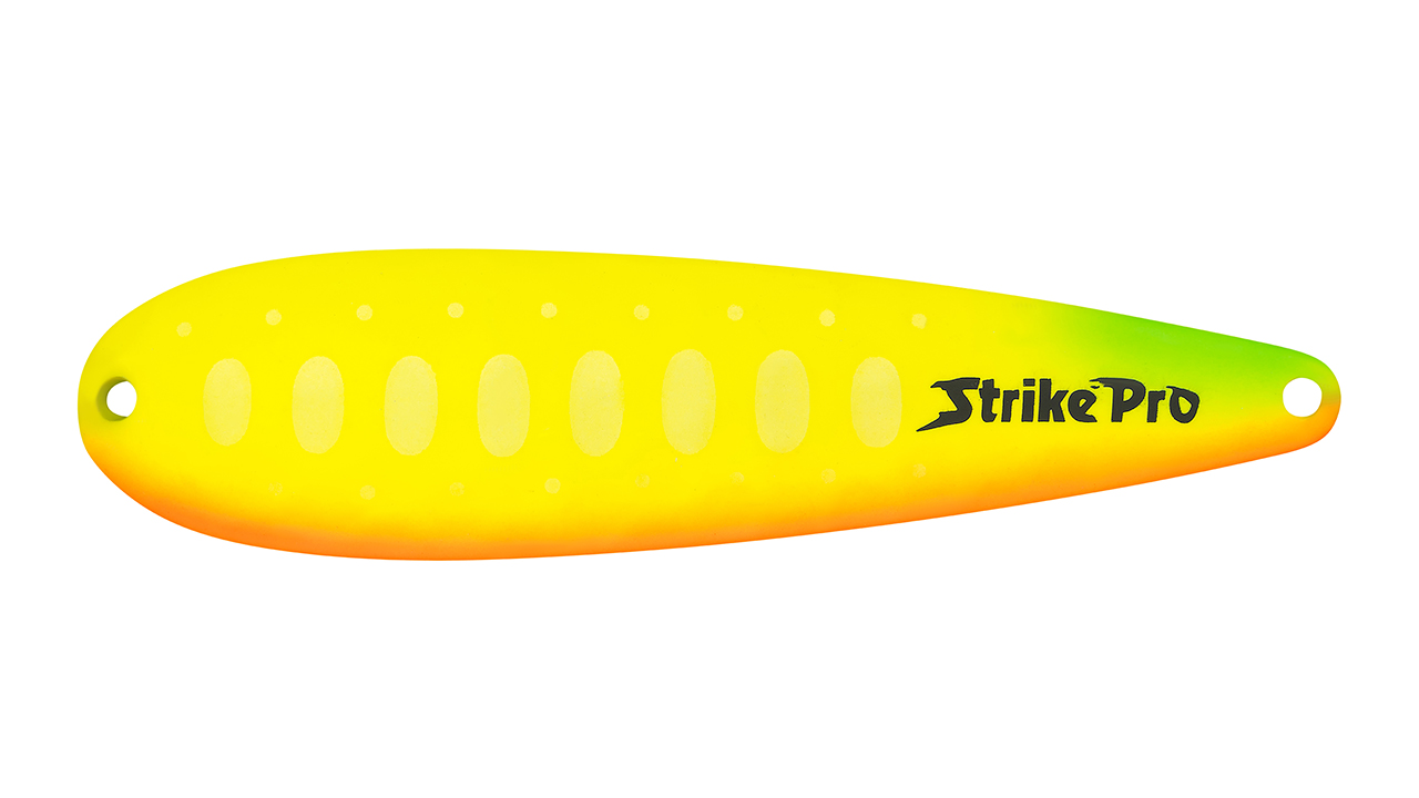 Блесна колеблющаяся Strike Pro KILLER PROFY 115, 115 мм, 56 гр, Тройник, цвет: A178S Lemon Mat Tiger, (ST-014C#A178S/CP) (145535)
Блесна колеблющаяся Strike Pro KILLER PROFY 115, 115 мм, 56 гр, Тройник, цвет: A178S Lemon Mat Tiger, (ST-014C#A178S/CP) (145535)