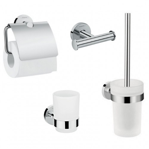 Набор аксессуаров 4-в1 Hansgrohe Logis (цвет - хром/стекло матовое, белое) (41723444)
Набор аксессуаров 4-в1 Hansgrohe Logis (цвет - хром/стекло матовое, белое) (41723444)