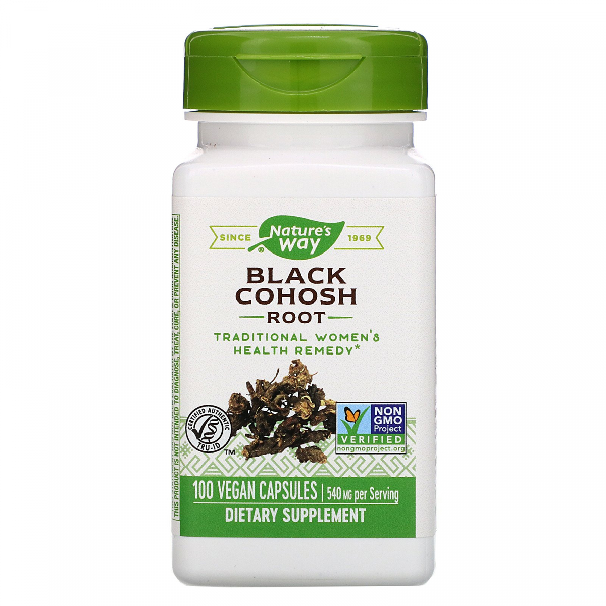 Клопогон (Цимицифуга), Black Cohosh, Nature's Way, корень, 540 мг, 100 вегетарианских капсул
Клопогон (Цимицифуга), Black Cohosh, Nature's Way, корень, 540 мг, 100 вегетарианских капсул