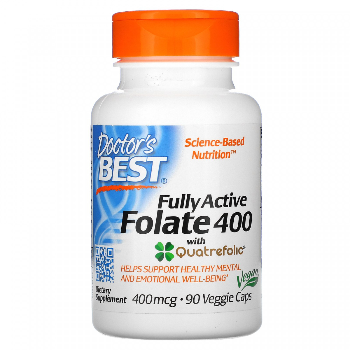 Полностю активный фолат 400, Fully Active Folate 400 with Quatrofolic, Doctor's Best, 400 мкг, 90 вегетарианских капсул
Полностю активный фолат 400, Fully Active Folate 400 with Quatrofolic, Doctor's Best, 400 мкг, 90 вегетарианских капсул