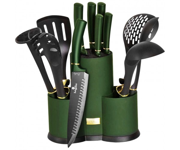 Набор кухонных принадлежностей и ножей с подставкой 12 предметов Berlinger Haus Emerald Collection (BH-6250)
Набор кухонных принадлежностей и ножей с подставкой 12 предметов Berlinger Haus Emerald Collection (BH-6250)
