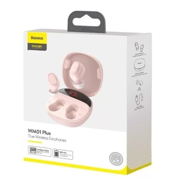 Вакуумные наушники-гарнитура Baseus Encok True Wireless в кейсе для iOS|Android pink
Вакуумные наушники-гарнитура Baseus Encok True Wireless в кейсе для iOS|Android pink