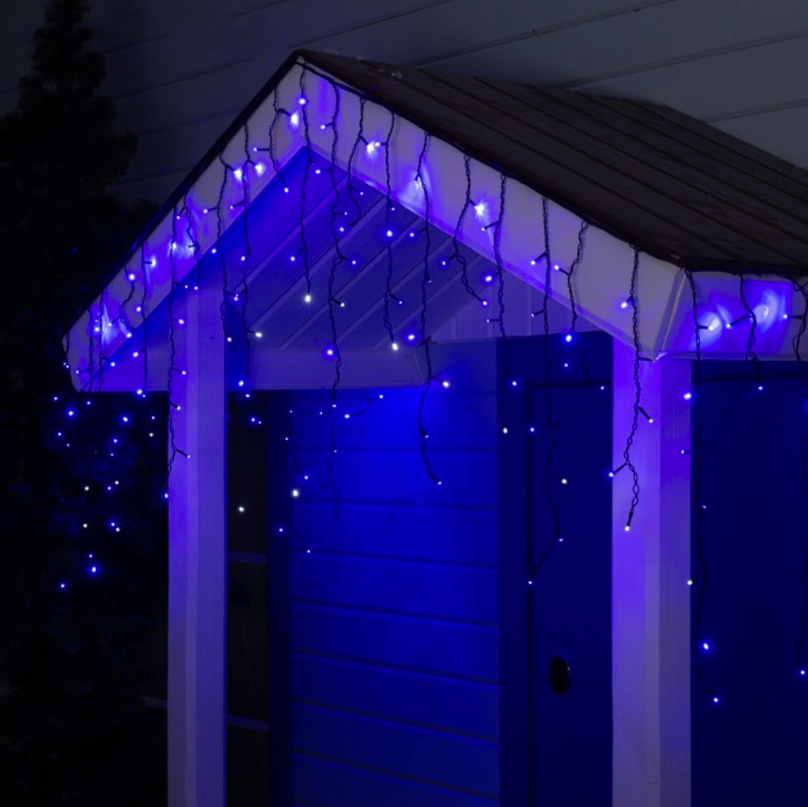 Гирлянда бахрома уличная светодиодная 8 м 100 LED с переходником черный провод от сети Синяя
Гирлянда бахрома уличная светодиодная 8 м 100 LED с переходником черный провод от сети Синяя