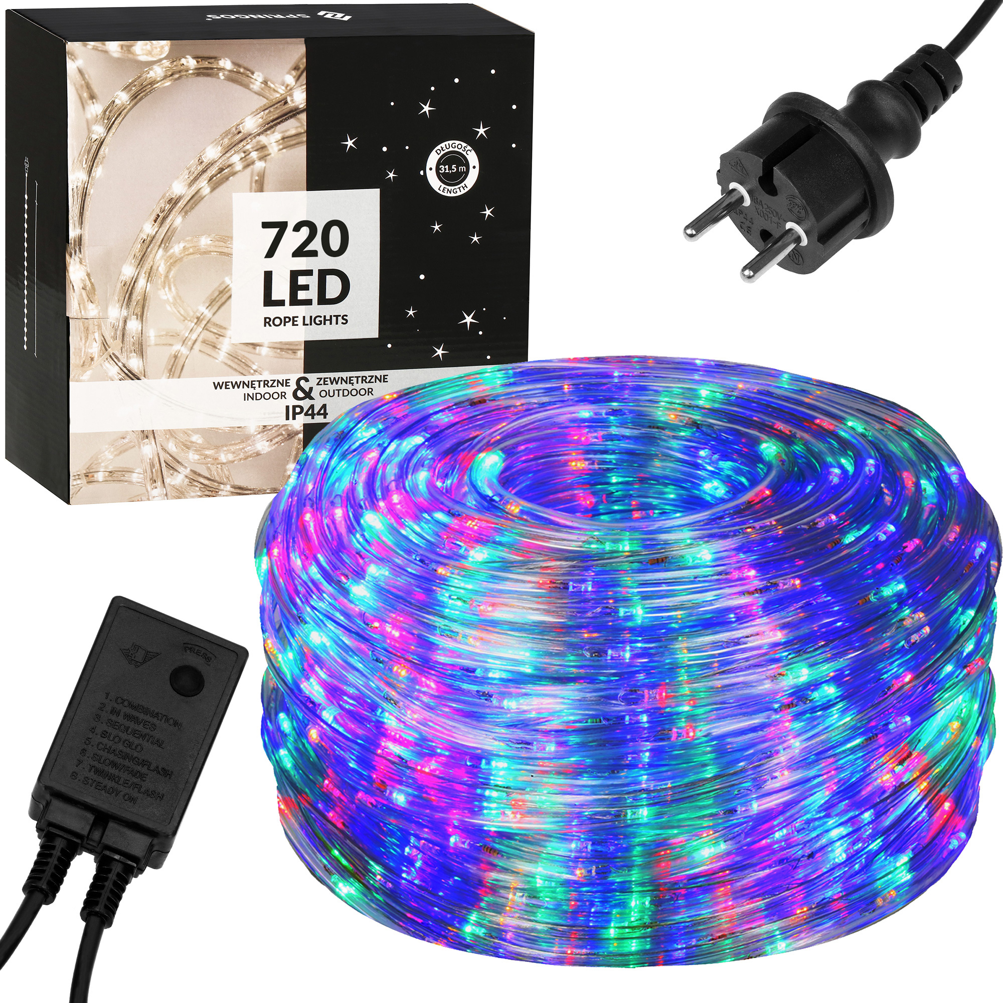 Гирлянда дюралайт уличная (наружная) Springos Rope Lights 30 м 720 LED CL1209 Mix
Гирлянда дюралайт уличная (наружная) Springos Rope Lights 30 м 720 LED CL1209 Mix