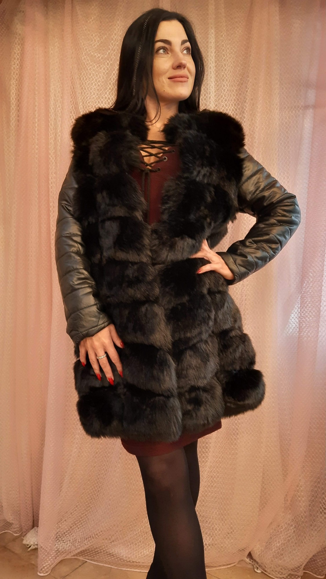 Длинная меховая жилетка c рукавами из ЭКО кожи Fanpuguizhen Milanka 52 (4XL) Чёрная
Длинная меховая жилетка c рукавами из ЭКО кожи Fanpuguizhen Milanka 52 (4XL) Чёрная