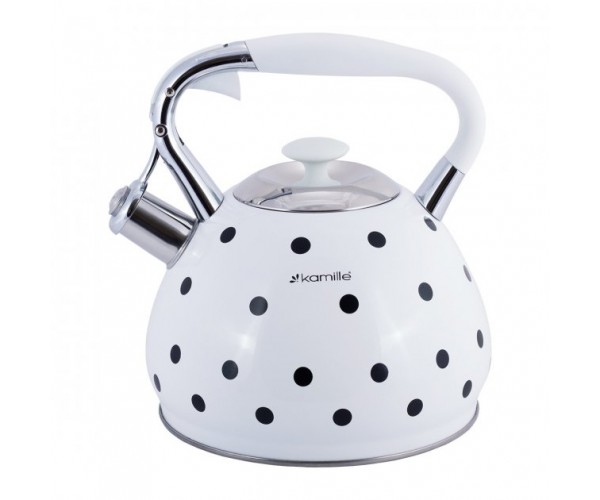 Чайник из нержавеющей стали 3л со свистком и ручкой Kamille для индукции и газа KM-0695AN
Чайник из нержавеющей стали 3л со свистком и ручкой Kamille для индукции и газа KM-0695AN