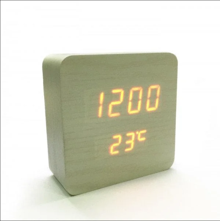 Электронные настольные часы с гигрометром Wooden Clock VST-872S Светлое дерево, Оранжевая подсветкой
Электронные настольные часы с гигрометром Wooden Clock VST-872S Светлое дерево, Оранжевая подсветкой