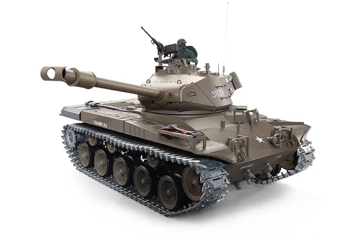 Танк на радиоуправлении 1:16 Heng Long Bulldog M41A3 с пневмопушкой и и/к боем (Upgrade)
Танк на радиоуправлении 1:16 Heng Long Bulldog M41A3 с пневмопушкой и и/к боем (Upgrade)