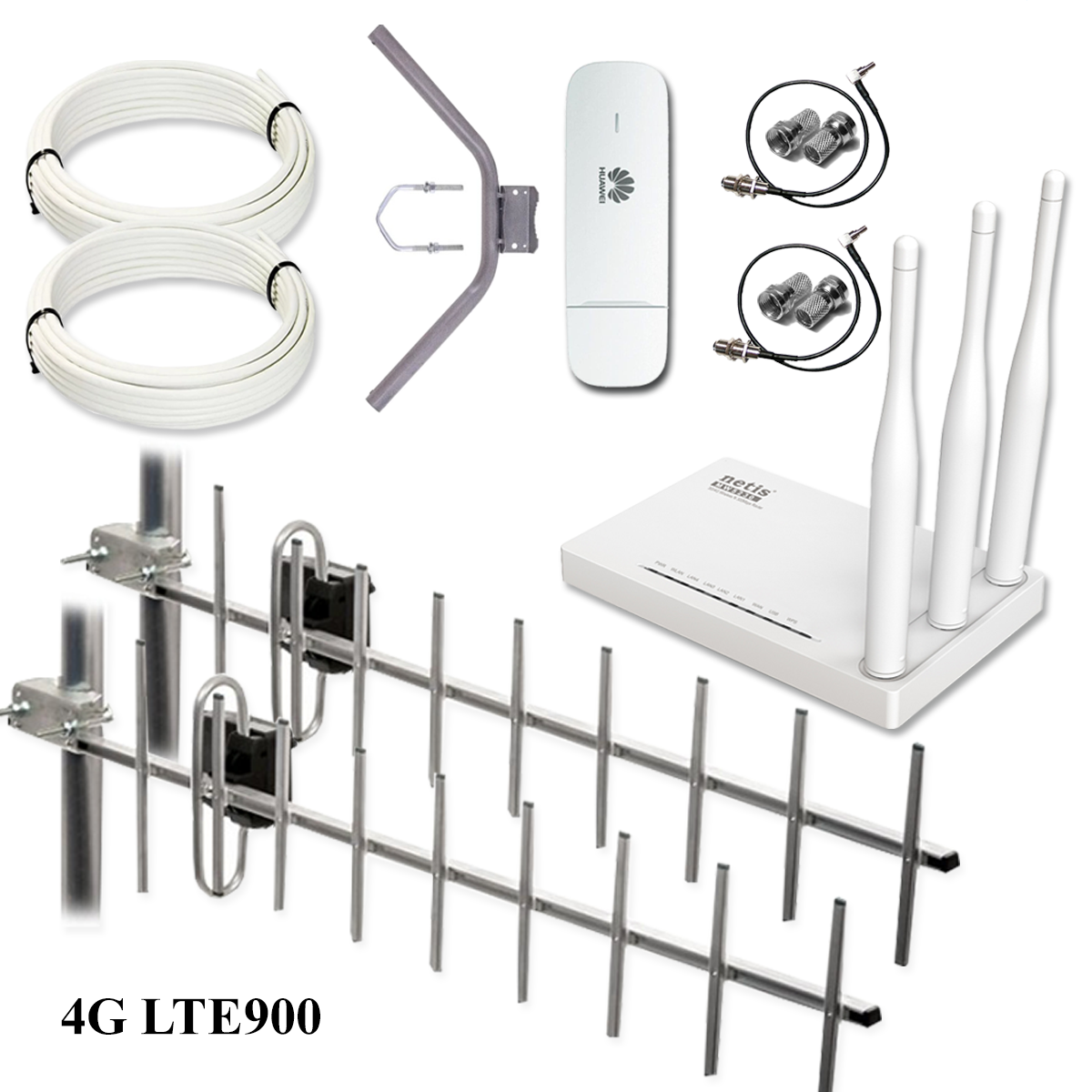 MIMO 4G WiFi комплект LTE900 для интернета в селе (Netis MW5230+Huawei E3372+MIMO антена 2х20)
MIMO 4G WiFi комплект LTE900 для интернета в селе (Netis MW5230+Huawei E3372+MIMO антена 2х20)