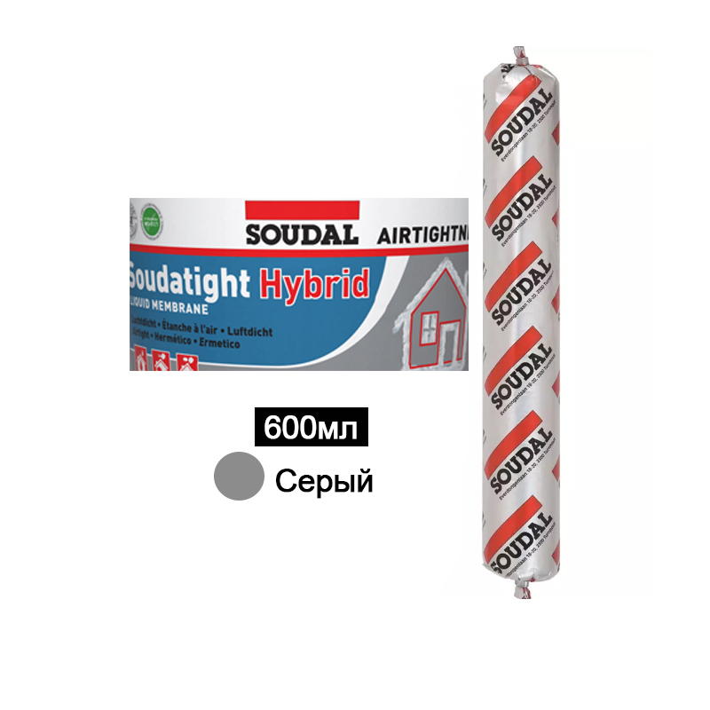 Герметик для наружных работ Soudal Soudatight Hybrid 600мл серый (000020000000087201) Соудал
Герметик для наружных работ Soudal Soudatight Hybrid 600мл серый (000020000000087201) Соудал