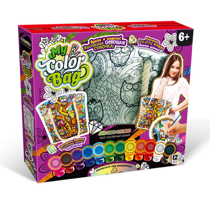 Комплект креативного творчества "My Color Bag" Danko Toys COB-01 сумка-раскраска (Совы)
Комплект креативного творчества "My Color Bag" Danko Toys COB-01 сумка-раскраска (Совы)