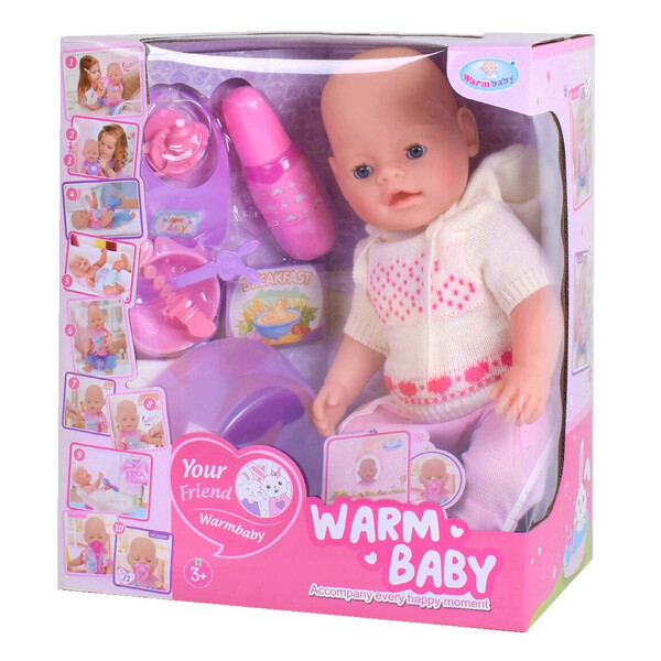 Функциональный пупс Warm Baby 40 см с аксессуарами бутылочкой горшком в кофте с капюшоном (4911653)
Функциональный пупс Warm Baby 40 см с аксессуарами бутылочкой горшком в кофте с капюшоном (4911653)