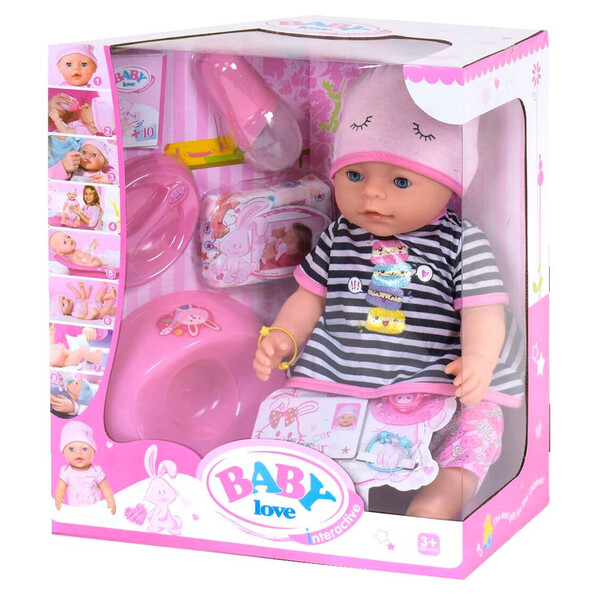 Детский интерактивный пупс Baby Love 42 см с бутылочкой горшком и аксессуарами (58808)
Детский интерактивный пупс Baby Love 42 см с бутылочкой горшком и аксессуарами (58808)