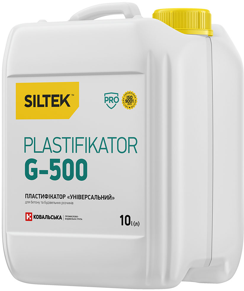 Пластификатор универсальный Siltek Plastifikator G-500 для бетона и строительных растворов 10 л (Е32736)
Пластификатор универсальный Siltek Plastifikator G-500 для бетона и строительных растворов 10 л (Е32736)
