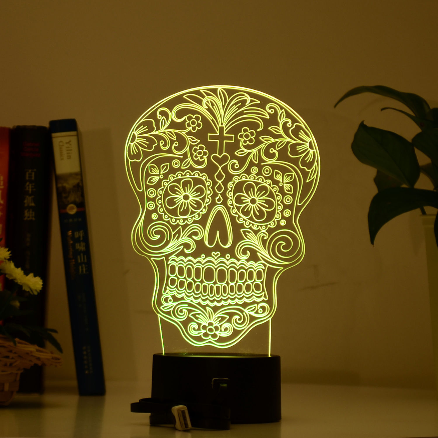 3D светильник с пультом и аккумулятором 3D Lamp Череп Día de Muertos (LP-17677)
3D светильник с пультом и аккумулятором 3D Lamp Череп Día de Muertos (LP-17677)