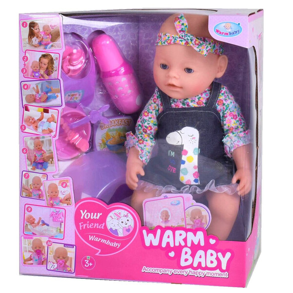 Функциональный пупс-девочка Warm Baby 40 см с бутылочкой горшком аксессуарами в красивом платье (3426321)
Функциональный пупс-девочка Warm Baby 40 см с бутылочкой горшком аксессуарами в красивом платье (3426321)