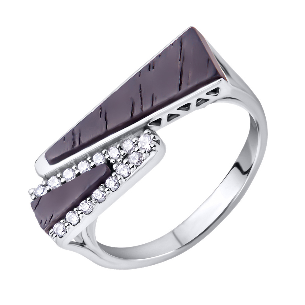 Золотое кольцо Дориана в белом цвете с коньячным эбеновым деревом и фианитами 000120885 17.5 размера
Золотое кольцо Дориана в белом цвете с коньячным эбеновым деревом и фианитами 000120885 17.5 размера