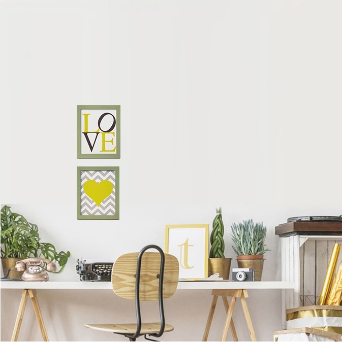 2 Постера LOVE и Сердце в деревянных рамах 235х285мм зеленого цвета Frames Posters Decor
2 Постера LOVE и Сердце в деревянных рамах 235х285мм зеленого цвета Frames Posters Decor