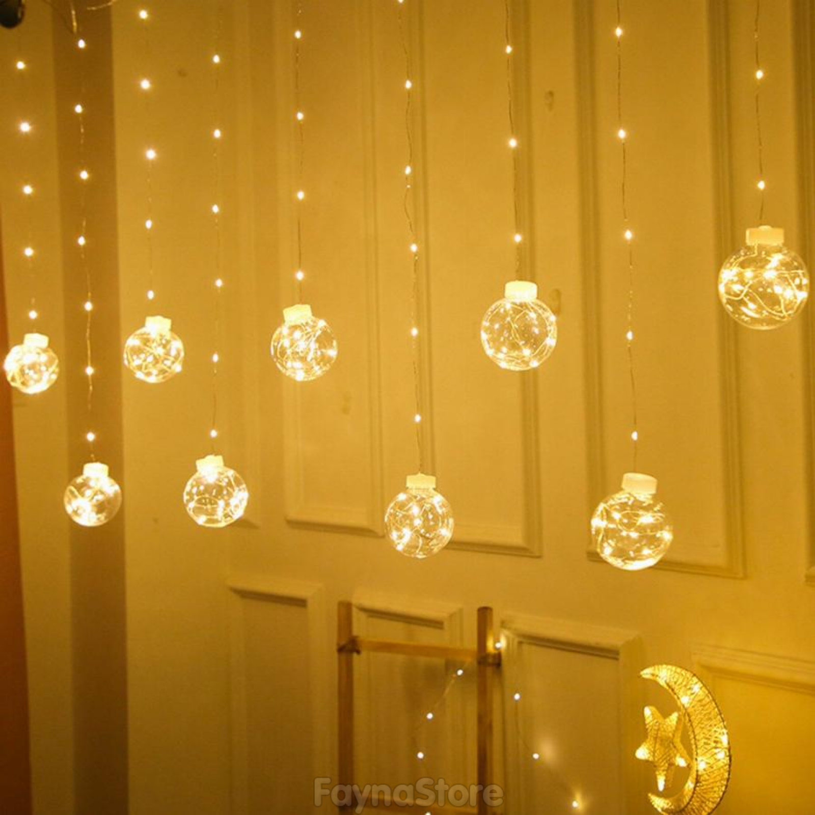 Гирлянда штора роса Faylight 400 LED 6х1,2м 20 шариков по 8 см с хвостовой заглушкой, теплый белый
Гирлянда штора роса Faylight 400 LED 6х1,2м 20 шариков по 8 см с хвостовой заглушкой, теплый белый