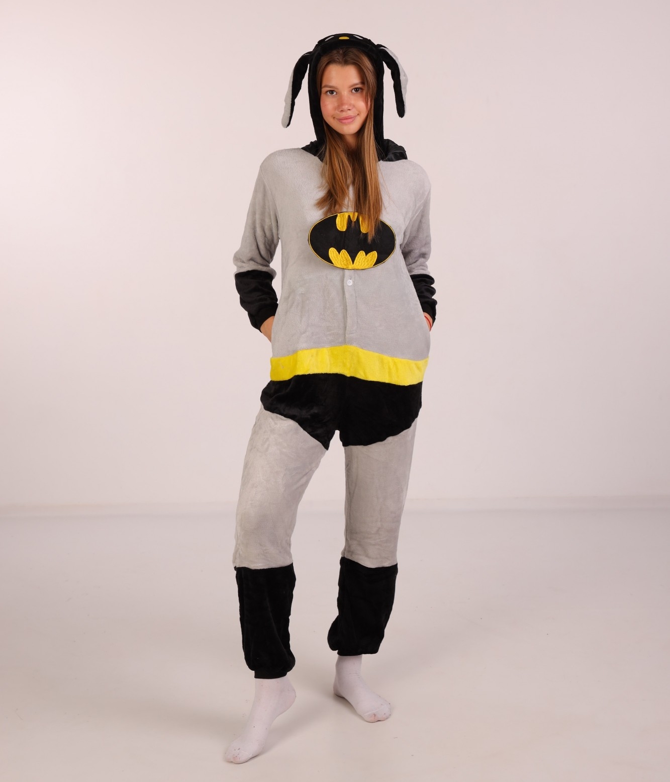 Пижама Кигуруми Kigurumi Бэтмен Batman Marvel Для Детей И Подростков Серый с черным 155-165 см. (1060/1)
Пижама Кигуруми Kigurumi Бэтмен Batman Marvel Для Детей И Подростков Серый с черным 155-165 см. (1060/1)
