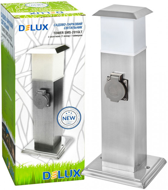 Светильник садово-парковый DELUX TOWER SMS-201GLT E14 c таймером и розеткой (90015702)
Светильник садово-парковый DELUX TOWER SMS-201GLT E14 c таймером и розеткой (90015702)
