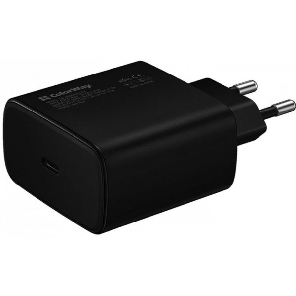 Сетевое зарядное устройство ColorWay Power Delivery Port PPS USB Type-C (45W) Black (CW-CHS034PD-BK)
Сетевое зарядное устройство ColorWay Power Delivery Port PPS USB Type-C (45W) Black (CW-CHS034PD-BK)