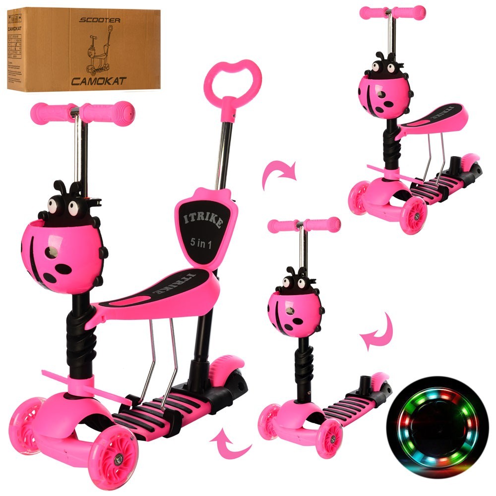 Детский трехколесный самокат Toy Kingdom iTrike MAXI NEW, светящиеся колеса и подножка для детей. Розовый
Детский трехколесный самокат Toy Kingdom iTrike MAXI NEW, светящиеся колеса и подножка для детей. Розовый