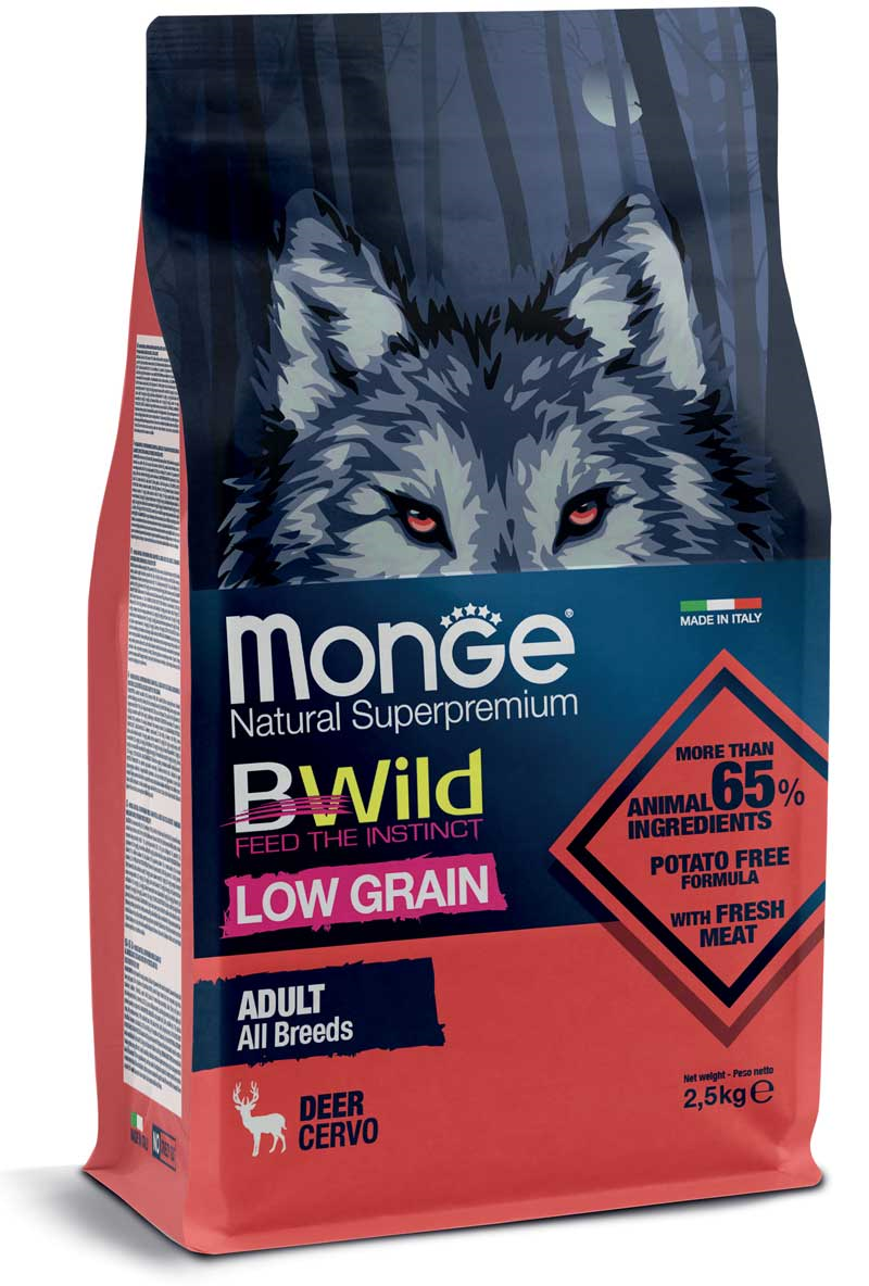 Сухой корм Monge Dog Bwild Low Grain Deer для взрослых собак всех пород с олениной 2.5 кг
Сухой корм Monge Dog Bwild Low Grain Deer для взрослых собак всех пород с олениной 2.5 кг