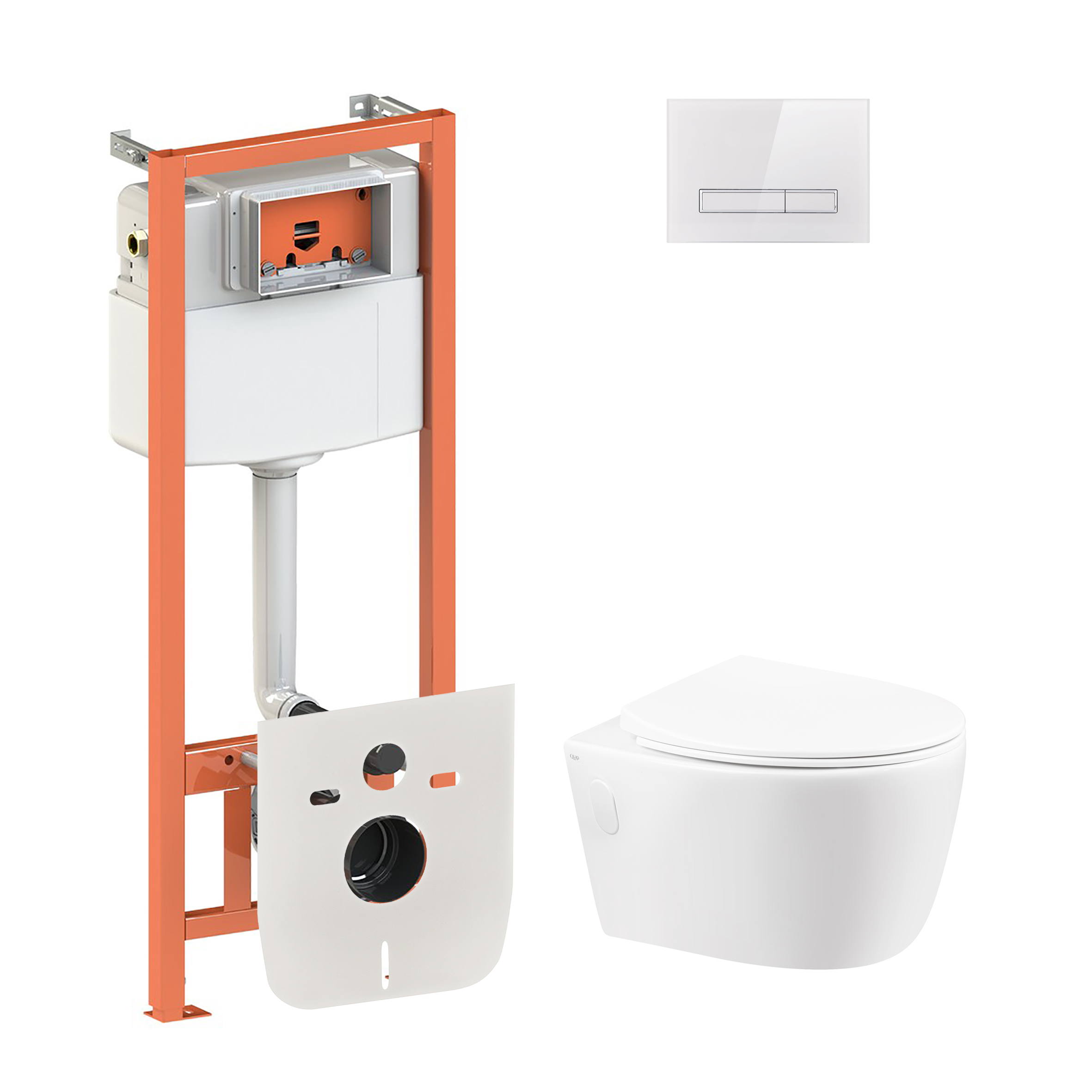 Набор Qtap инсталляция 4 в 1 с панелью смыва Nest (QT0133M425 + QT0111V1105GW) + унитаз с сиденьем Leo QT11331002ERW
Набор Qtap инсталляция 4 в 1 с панелью смыва Nest (QT0133M425 + QT0111V1105GW) + унитаз с сиденьем Leo QT11331002ERW