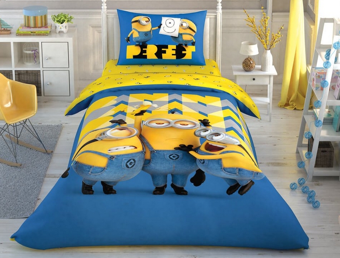 Постельное белье Tac ранфорс (100%хлопок) Disney Minions Perfect Цвета: голубой, желтый
Постельное белье Tac ранфорс (100%хлопок) Disney Minions Perfect Цвета: голубой, желтый