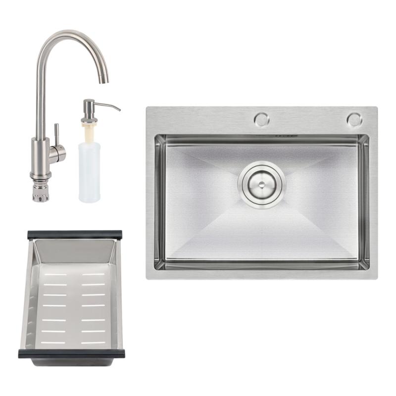 Набор QT D6045 SET кухонная мойка (интегрированная) Satin + смеситель + сушка + диспенсер
Набор QT D6045 SET кухонная мойка (интегрированная) Satin + смеситель + сушка + диспенсер