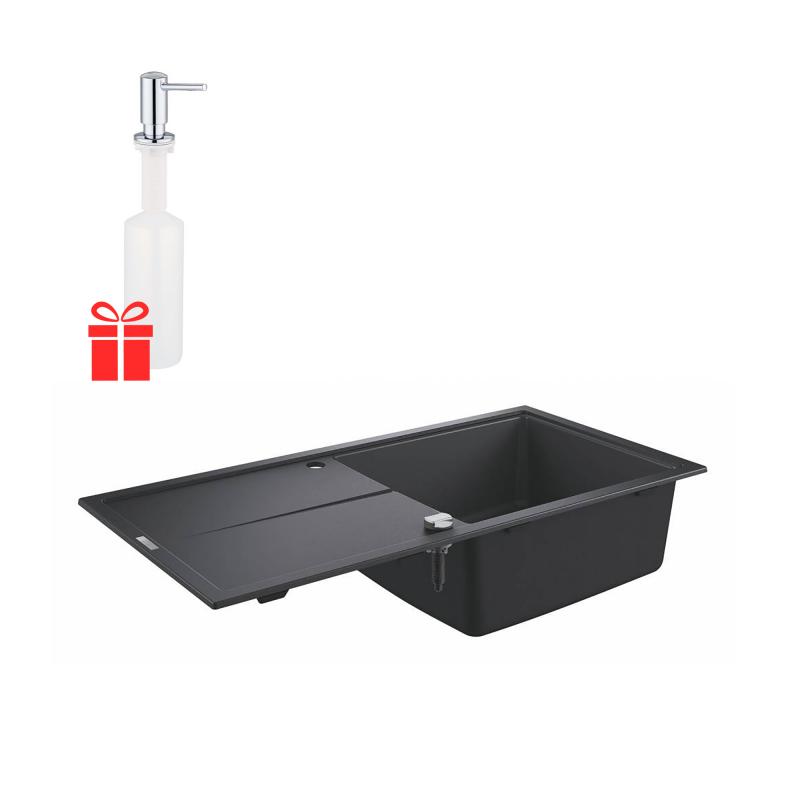 Набор Grohe EX Sink 31641AP0 гранитная мойка K400 1000 x 500 мм + Grohe EX Contemporary 40536000 дозатор жидкого мыла
Набор Grohe EX Sink 31641AP0 гранитная мойка K400 1000 x 500 мм + Grohe EX Contemporary 40536000 дозатор жидкого мыла