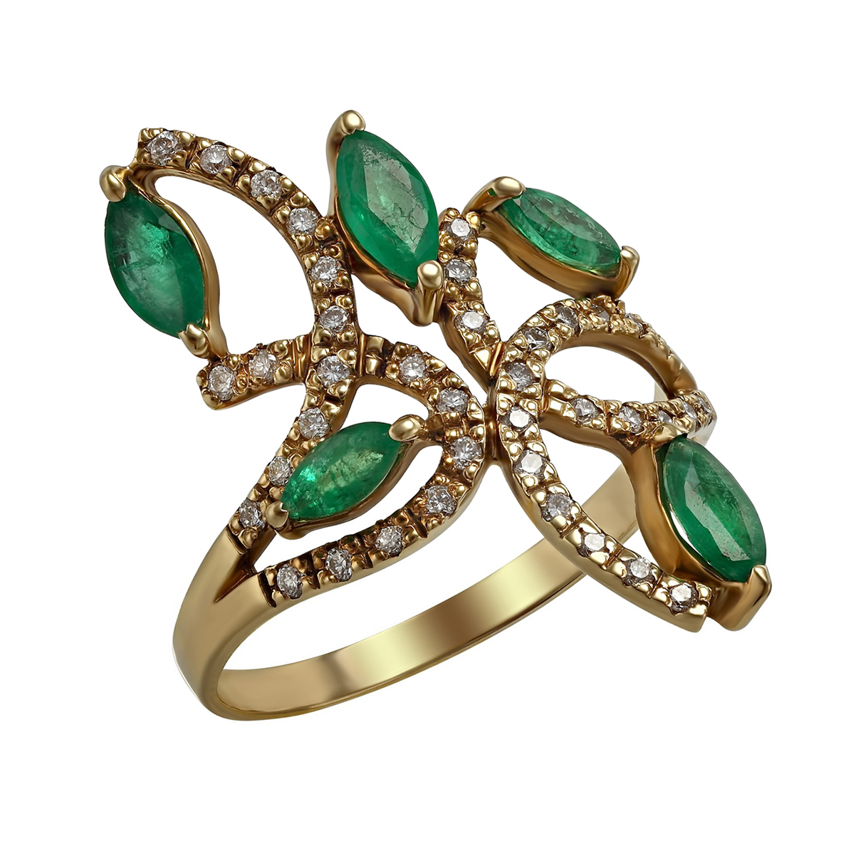 Золотое кольцо с бриллиантами и изумрудами Tango Jewellery Company 742075М размер 18.5
Золотое кольцо с бриллиантами и изумрудами Tango Jewellery Company 742075М размер 18.5