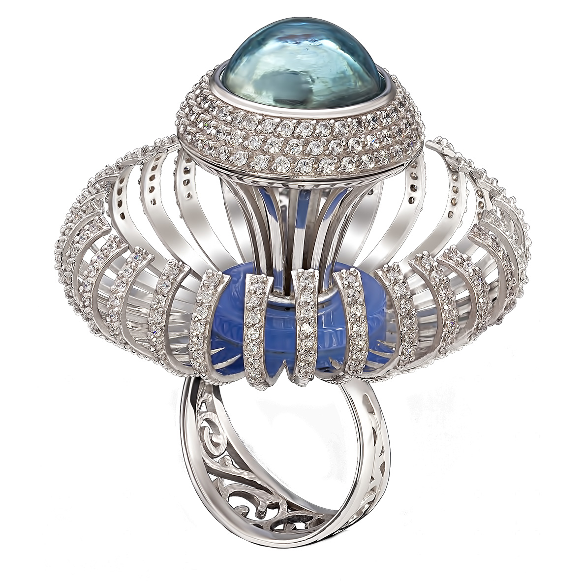 Золотое кольцо с голубым топазом, агатом и фианитами Tango Jewellery Company 370659В размер 18
Золотое кольцо с голубым топазом, агатом и фианитами Tango Jewellery Company 370659В размер 18
