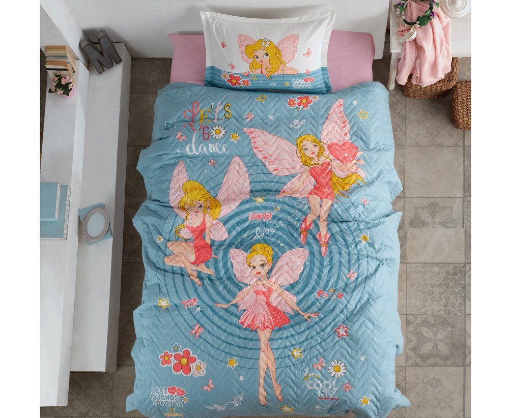 Покрывало подростковое стеганное хлопковое с наволочкой Aran Clasy Эльфы 180x240 Power Girl
Покрывало подростковое стеганное хлопковое с наволочкой Aran Clasy Эльфы 180x240 Power Girl