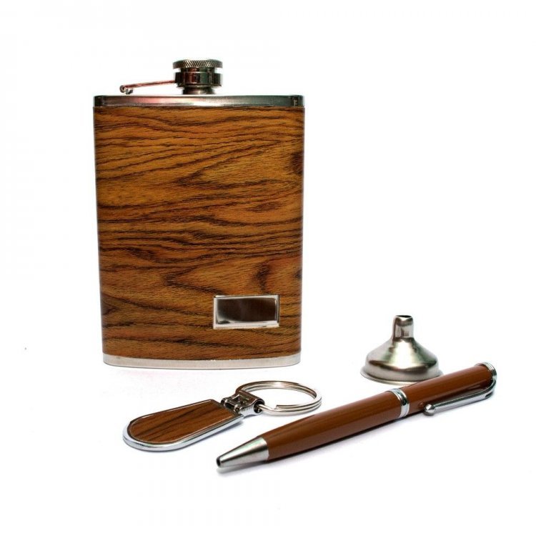 Набор фляга, лейка, брелок, ручка Handmade 240 мл Коричневый 000141048 
Набор фляга, лейка, брелок, ручка Handmade 240 мл Коричневый 000141048