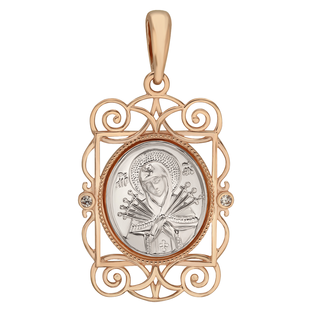Золотая ладанка Божья Матерь Семистрельная с фианитами Tango Jewellery Company 160391
Золотая ладанка Божья Матерь Семистрельная с фианитами Tango Jewellery Company 160391