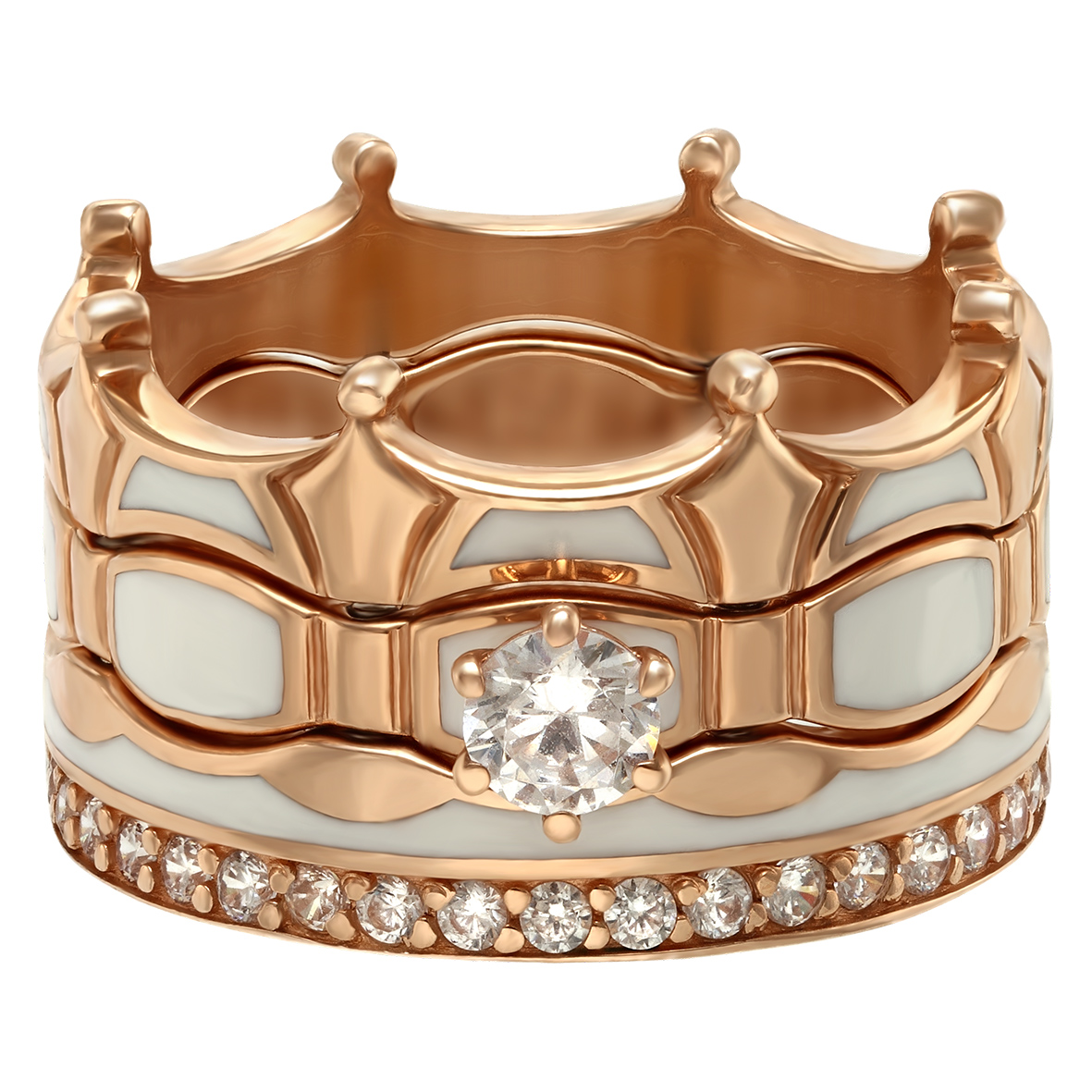 Золотое кольцо-корона с фианитами и эмалью Tango Jewellery Company 330122Е размер 18
Золотое кольцо-корона с фианитами и эмалью Tango Jewellery Company 330122Е размер 18