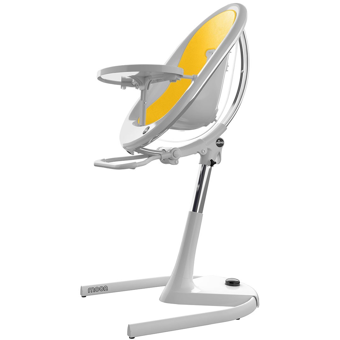 Стульчик для кормления Mima Moon 2G c подножкой и вкладышем на белой раме Yellow
Стульчик для кормления Mima Moon 2G c подножкой и вкладышем на белой раме Yellow