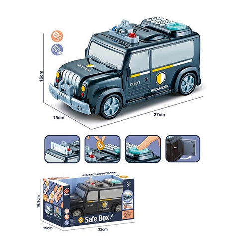 Копилка сейф машина с кодовым замком для бумажных денег и монет UKC Money Transporter A-Toys 589-11
Копилка сейф машина с кодовым замком для бумажных денег и монет UKC Money Transporter A-Toys 589-11
