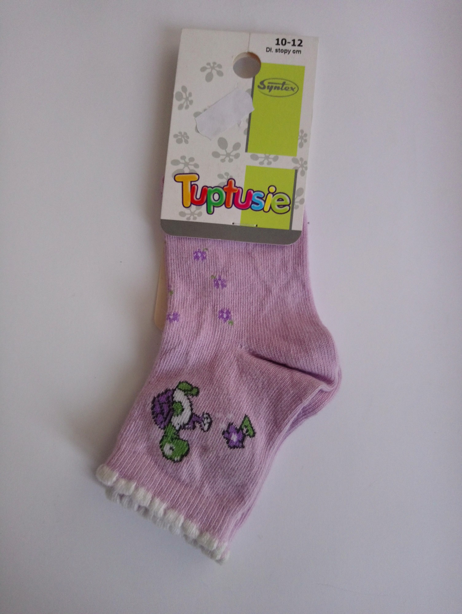 Шкарпетки дитячі з малюнком Tuptusie SYNTEX (черепашка/бузкова) р. - (10-12 см, Шкарпетки дитячі з малюнком Tuptusie SYNTEX (черепашка/бузкова) р. 17-19 (10-12 см)
Шкарпетки дитячі з малюнком Tuptusie SYNTEX (черепашка/бузкова) р. - (10-12 см, Шкарпетки дитячі з малюнком Tuptusie SYNTEX (черепашка/бузкова) р. 17-19 (10-12 см)