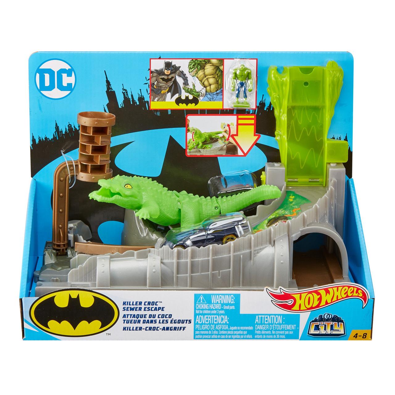 Игровой набор Хот Вилс убийца крокодил Hot Wheels DC Comics Killer Croc Sewer Escape GBW52
Игровой набор Хот Вилс убийца крокодил Hot Wheels DC Comics Killer Croc Sewer Escape GBW52