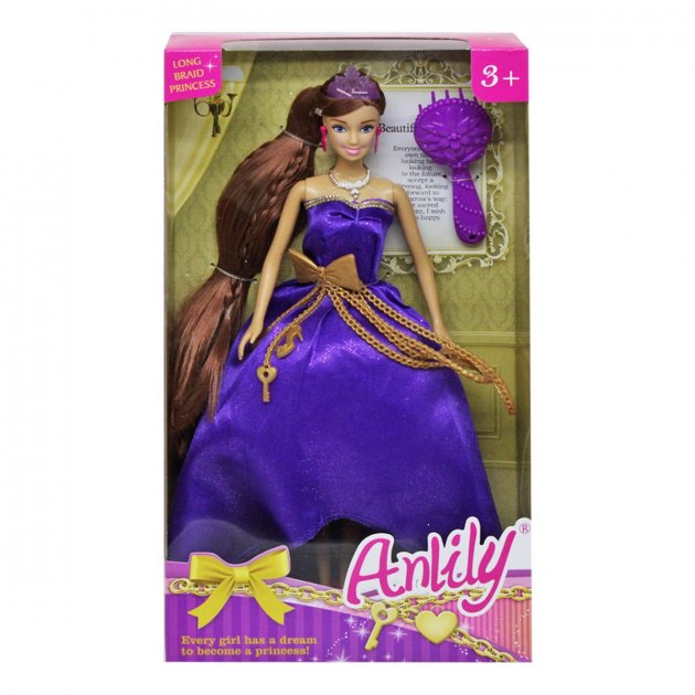 Кукла Anlily из серии Princess с аксессуарами в коробке, С каштановыми волосами в фиолетовом платье
Кукла Anlily из серии Princess с аксессуарами в коробке, С каштановыми волосами в фиолетовом платье