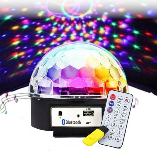 Музыкальный лазерный проектор диско шар с Bluetooth колонкой Cristal Magic Ball с пультом и флешкой
Музыкальный лазерный проектор диско шар с Bluetooth колонкой Cristal Magic Ball с пультом и флешкой