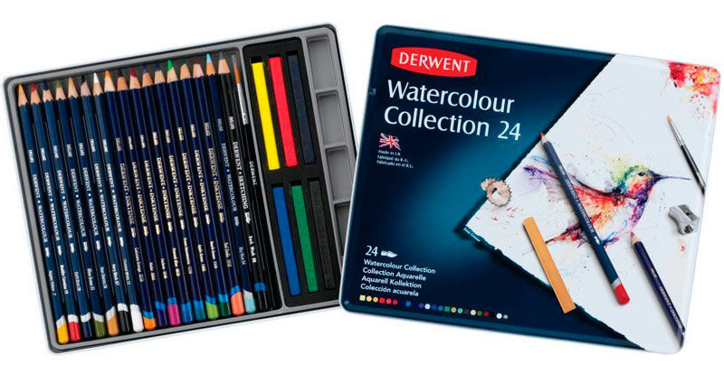 Карандаши акварельные набор Derwent Watercolour 24 цвета Collection металлическая коробка 700304
Карандаши акварельные набор Derwent Watercolour 24 цвета Collection металлическая коробка 700304