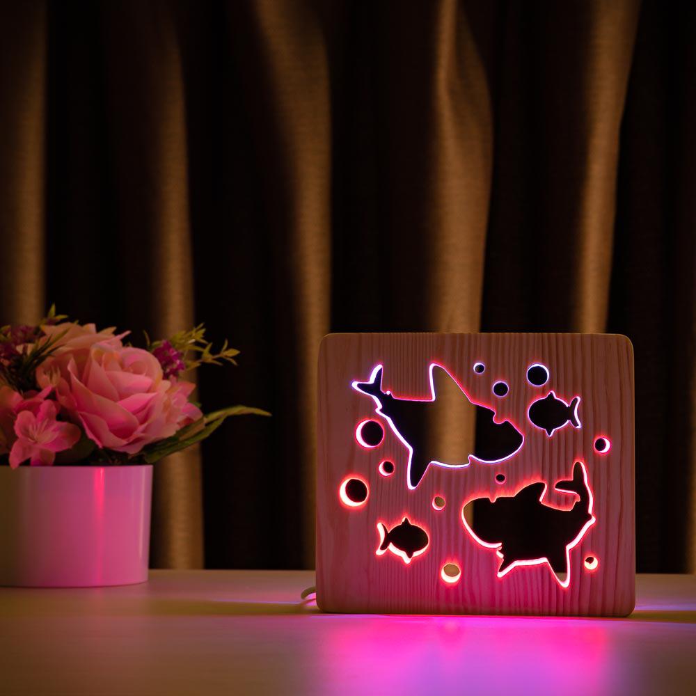 Светильник ночник ArtEco Light из дерева LED "Две акулы и рыбки" с пультом и регулировкой цвета, двойной RGB
Светильник ночник ArtEco Light из дерева LED "Две акулы и рыбки" с пультом и регулировкой цвета, двойной RGB