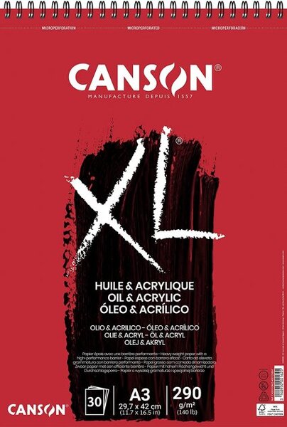 Альбом для акрила и масла на спирали Canson XL Mix Media 290 г/м2 А3 (C400110402)
Альбом для акрила и масла на спирали Canson XL Mix Media 290 г/м2 А3 (C400110402)