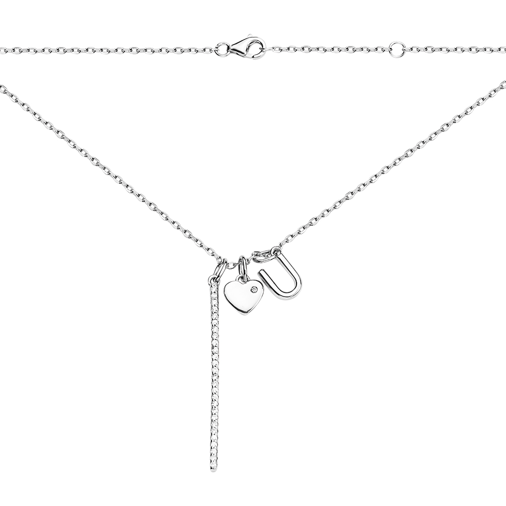 Серебряное колье I Love U с фианитами и регулиремым размером (+5см) 000061838 40 размера
Серебряное колье I Love U с фианитами и регулиремым размером (+5см) 000061838 40 размера