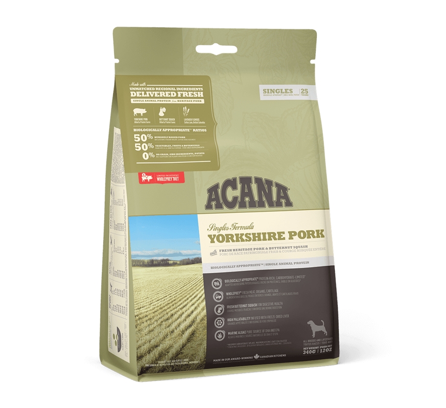 Сухой корм для собак всех пород и всех стадий жизни Yorkshire Pork 340 г Acana BGL-AC-178
Сухой корм для собак всех пород и всех стадий жизни Yorkshire Pork 340 г Acana BGL-AC-178