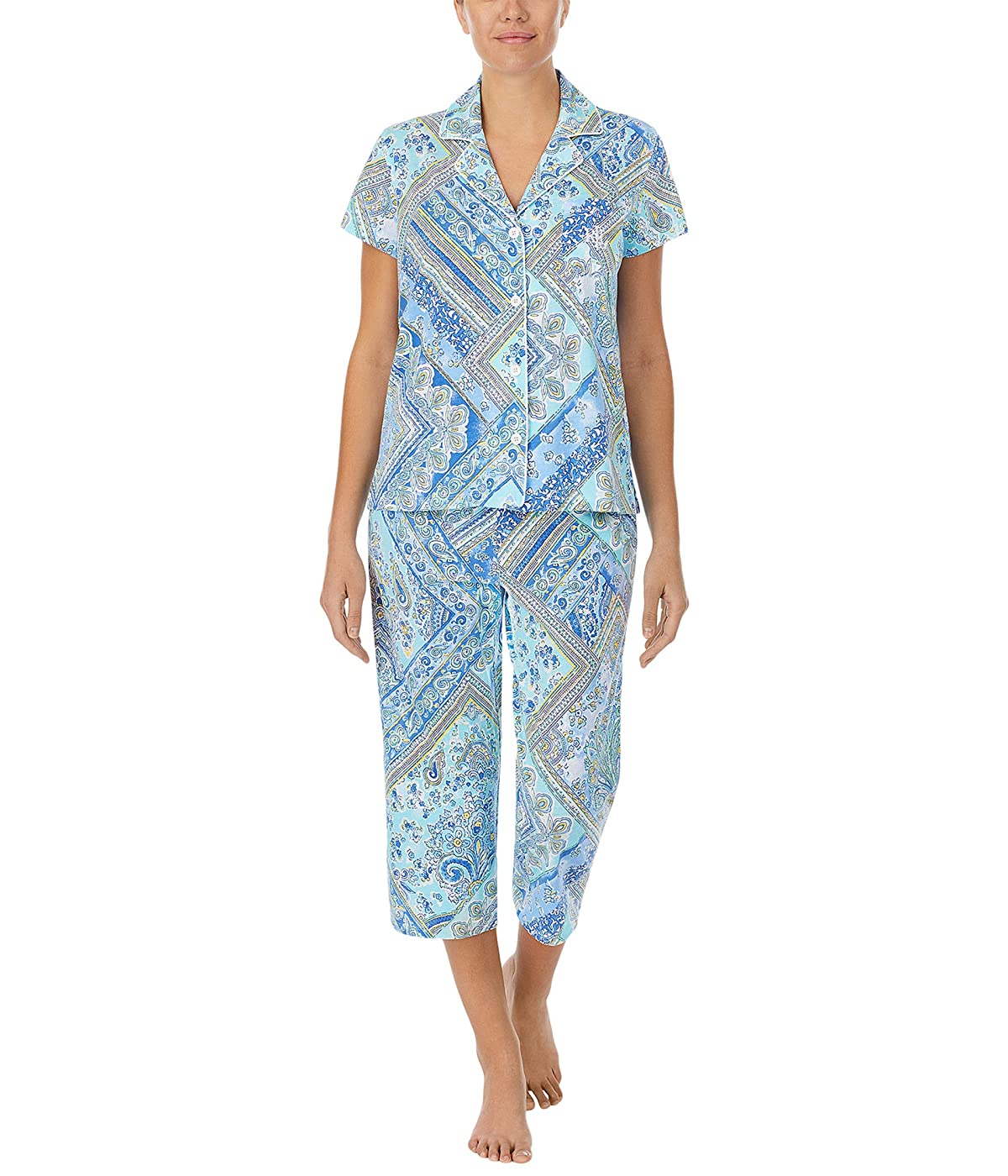 Пижама Ralph Lauren Petite Short Sleeve Knit Notch Collar Capris PJ Set Patchwork, M (46)
Пижама Ralph Lauren Petite Short Sleeve Knit Notch Collar Capris PJ Set Patchwork, M (46)
